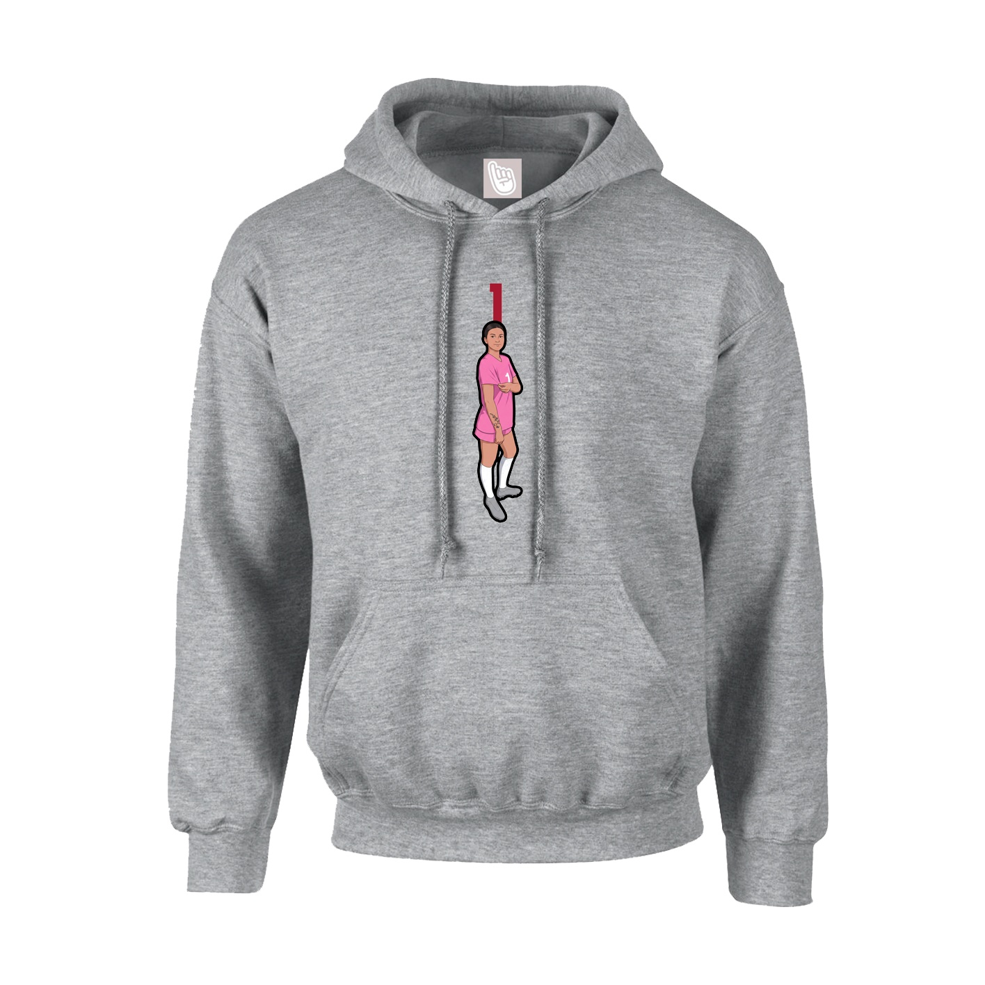 Youth Hoodie — Number Top in Grey