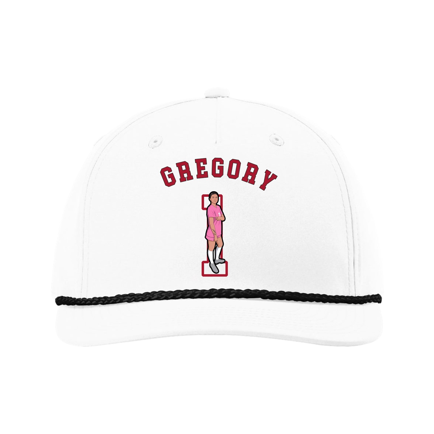 Five-Panel Classic Rope Cap — Shirsey Arch in White