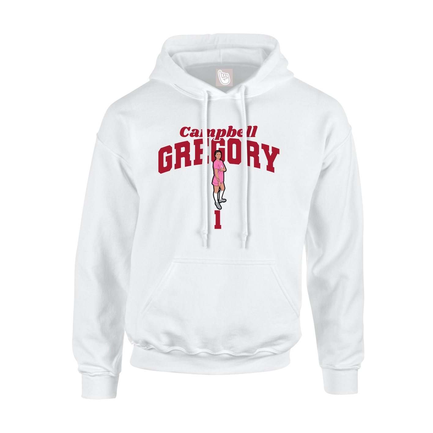 Hoodie — Signature Arch in White