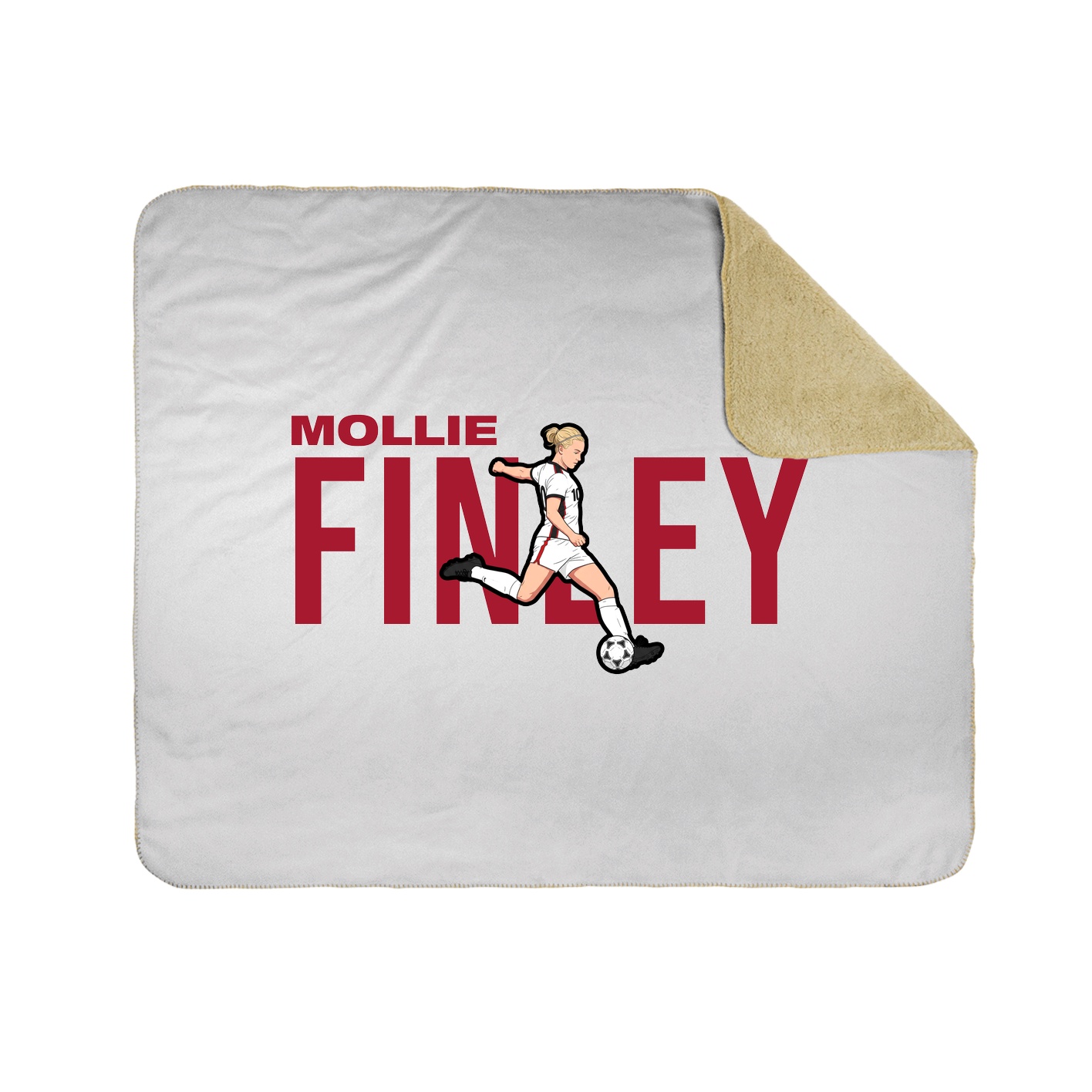 Throw Blanket — Player Name in White