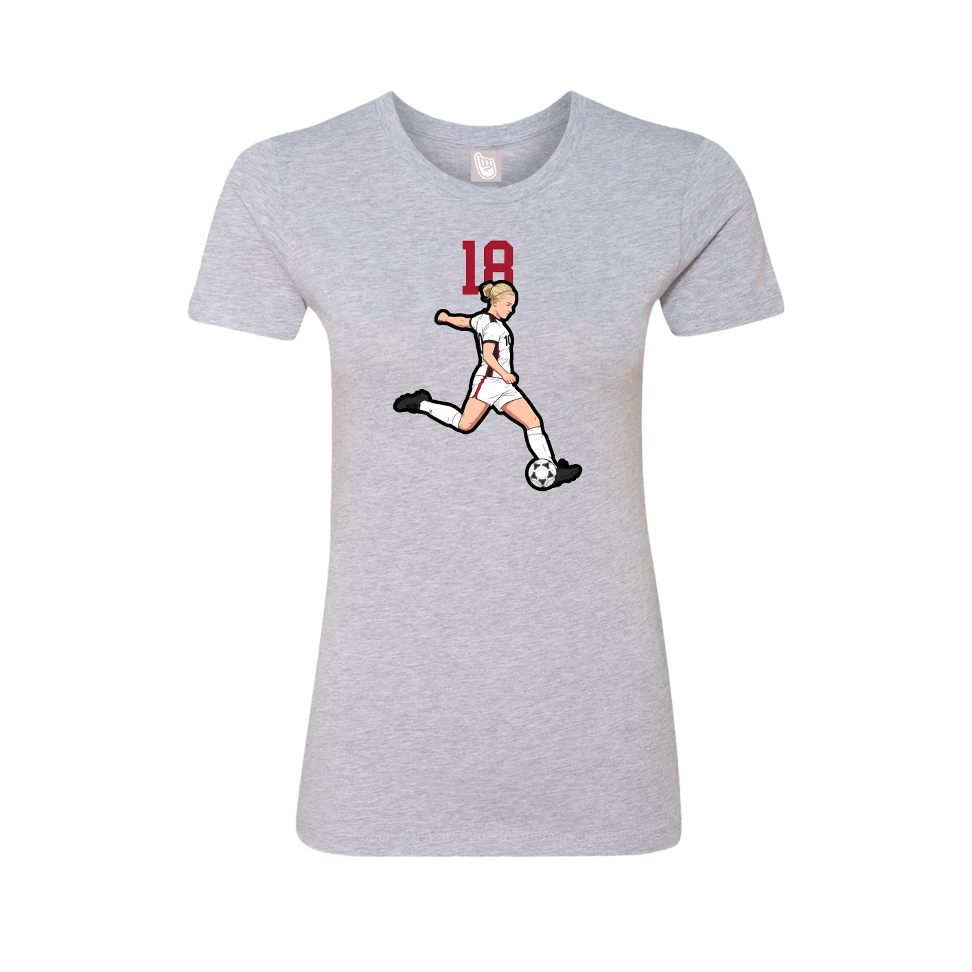 Womens Tee — Number Top in Grey
