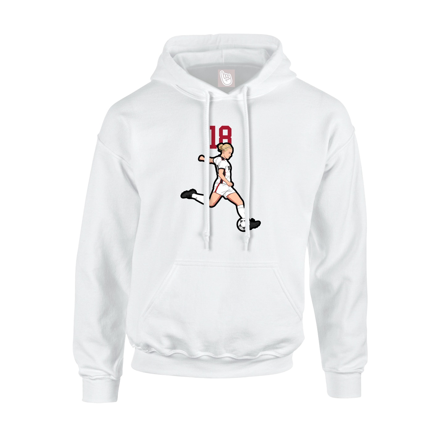 Hoodie — Number Top in White