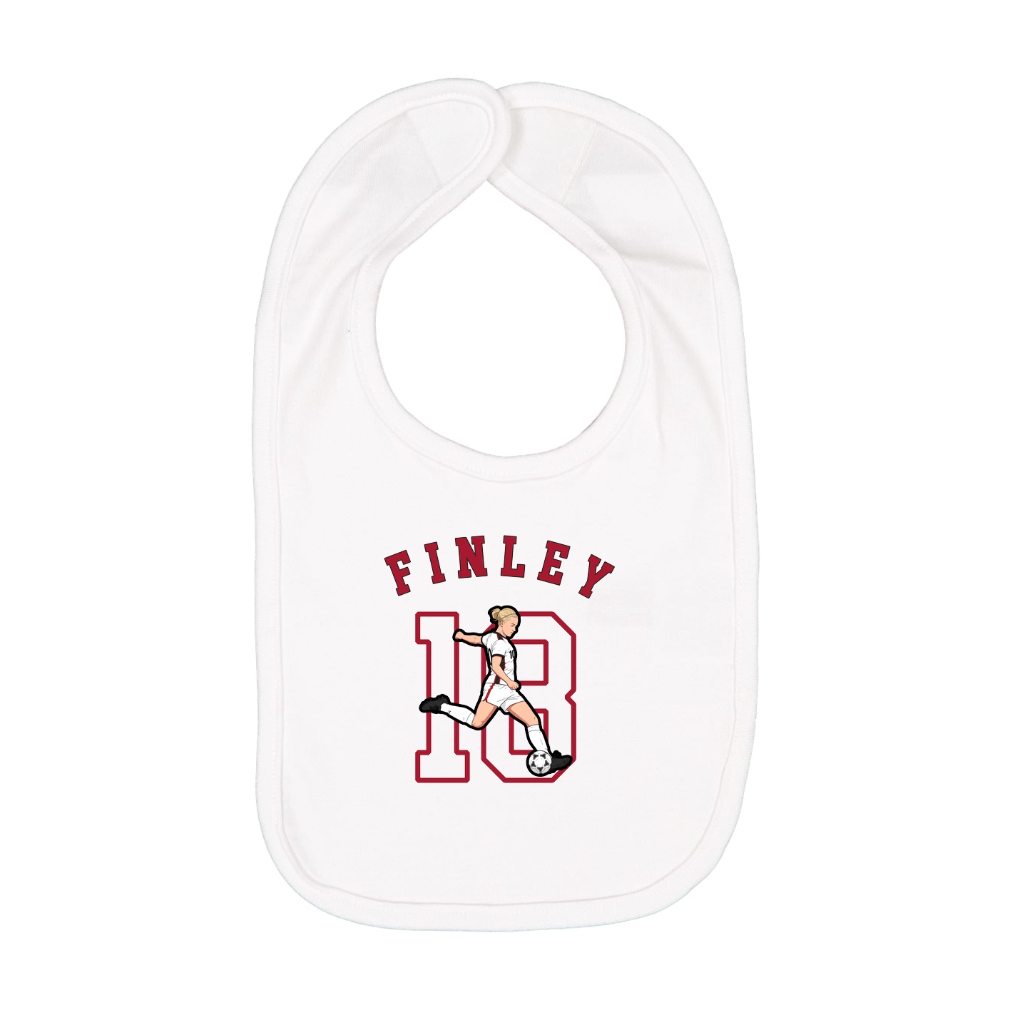 Infant Bib — Shirsey Arch in White