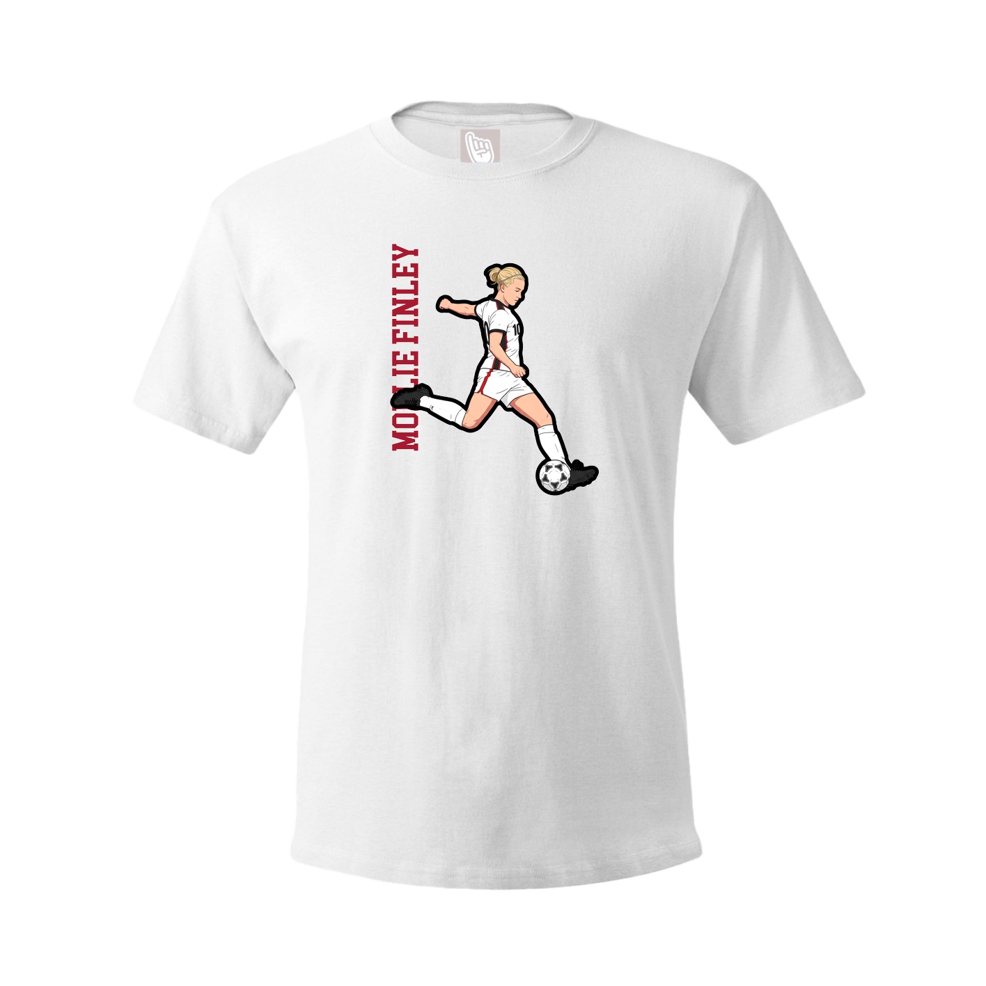 Tee — Name Vertical in White