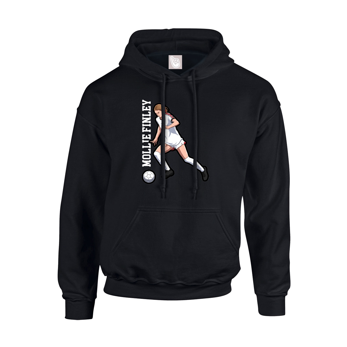 Youth Hoodie — Name Vertical in Black