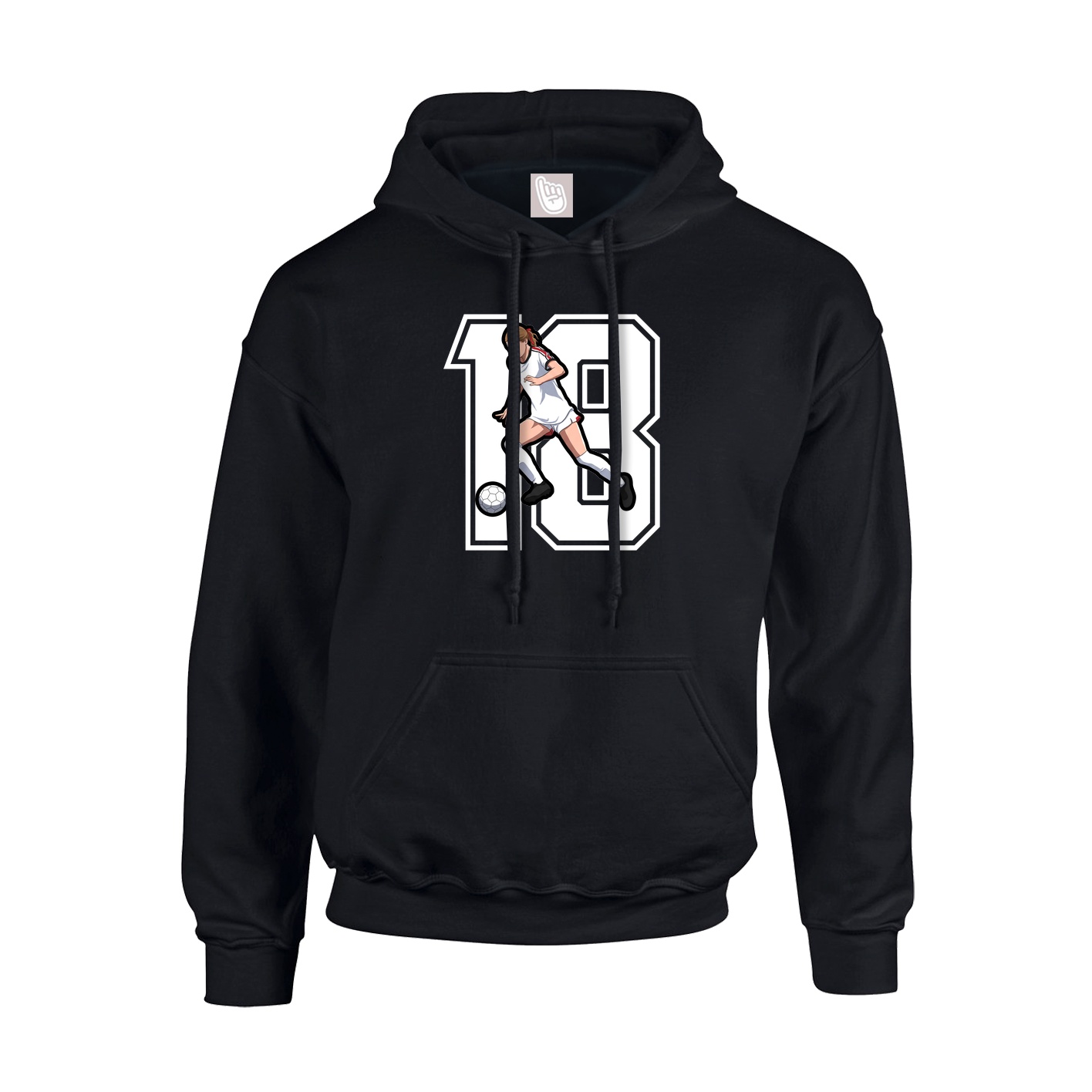 Youth Hoodie — Number in Black