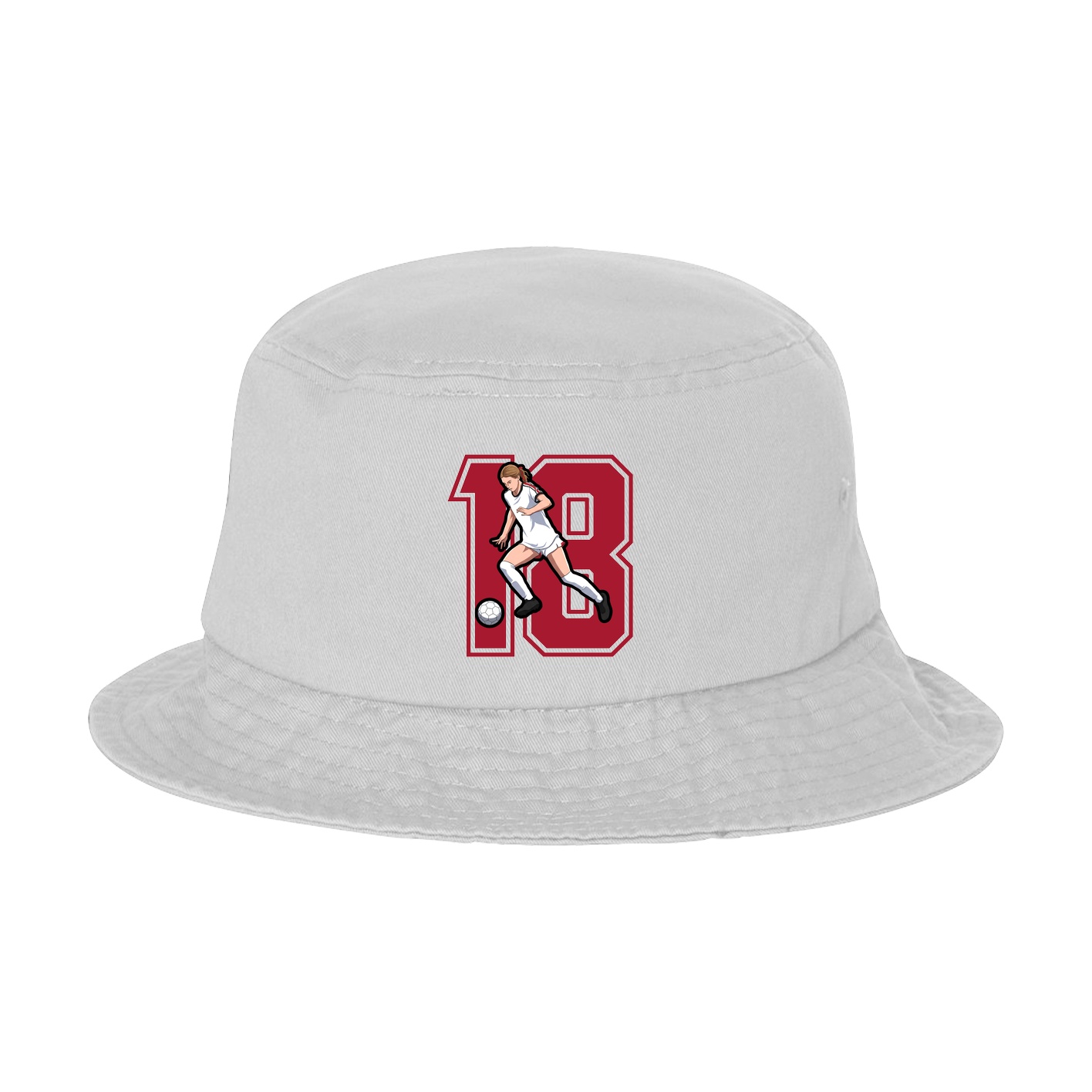 Bucket Cap — Number in White
