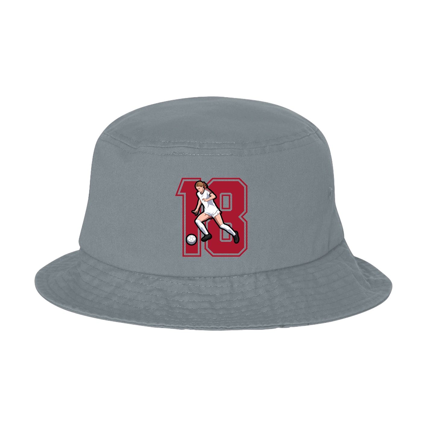 Bucket Cap — Number in Grey