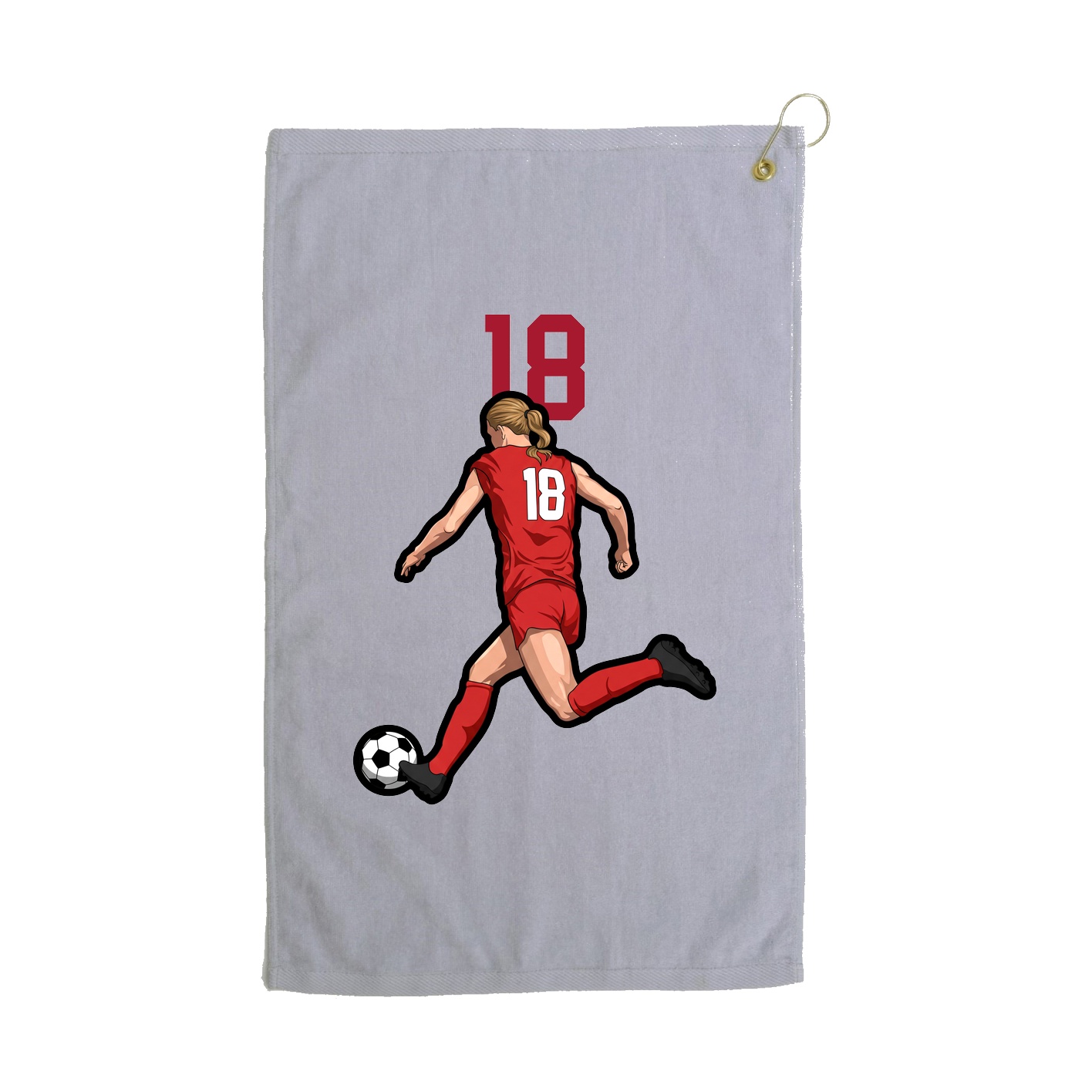 Golf Towel — Number Top in Grey