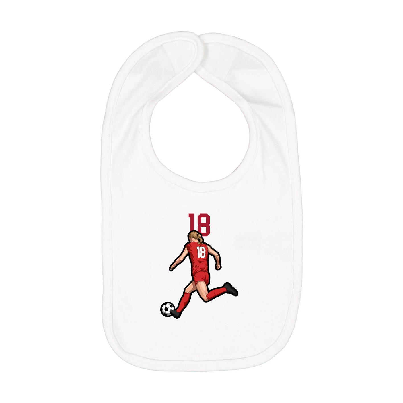 Infant Bib — Number Top in White