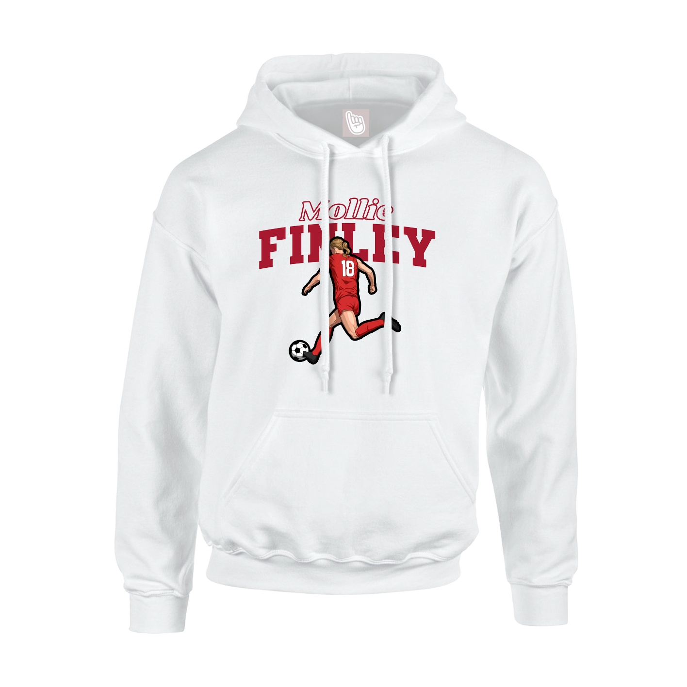 Hoodie — Name Arch in White