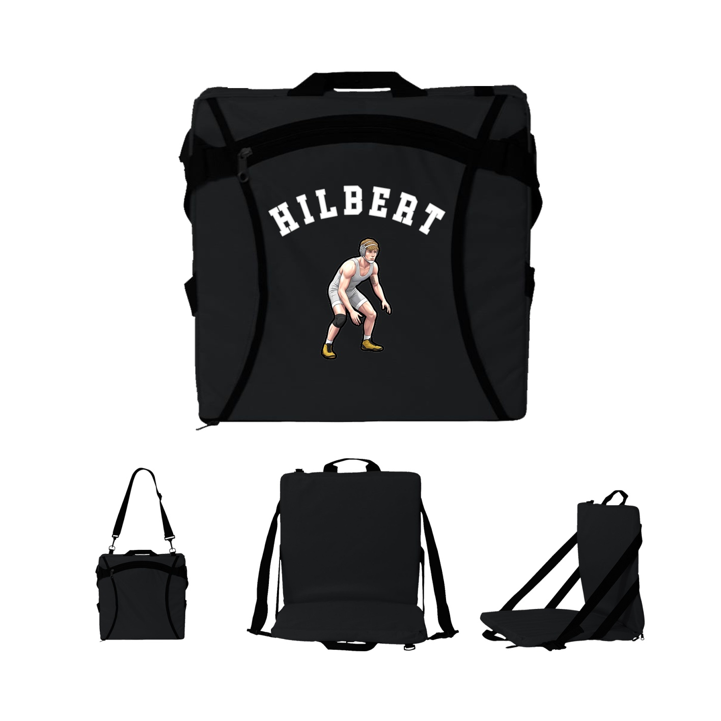 Folding Stadium Seat — Shirsey Arch in Black