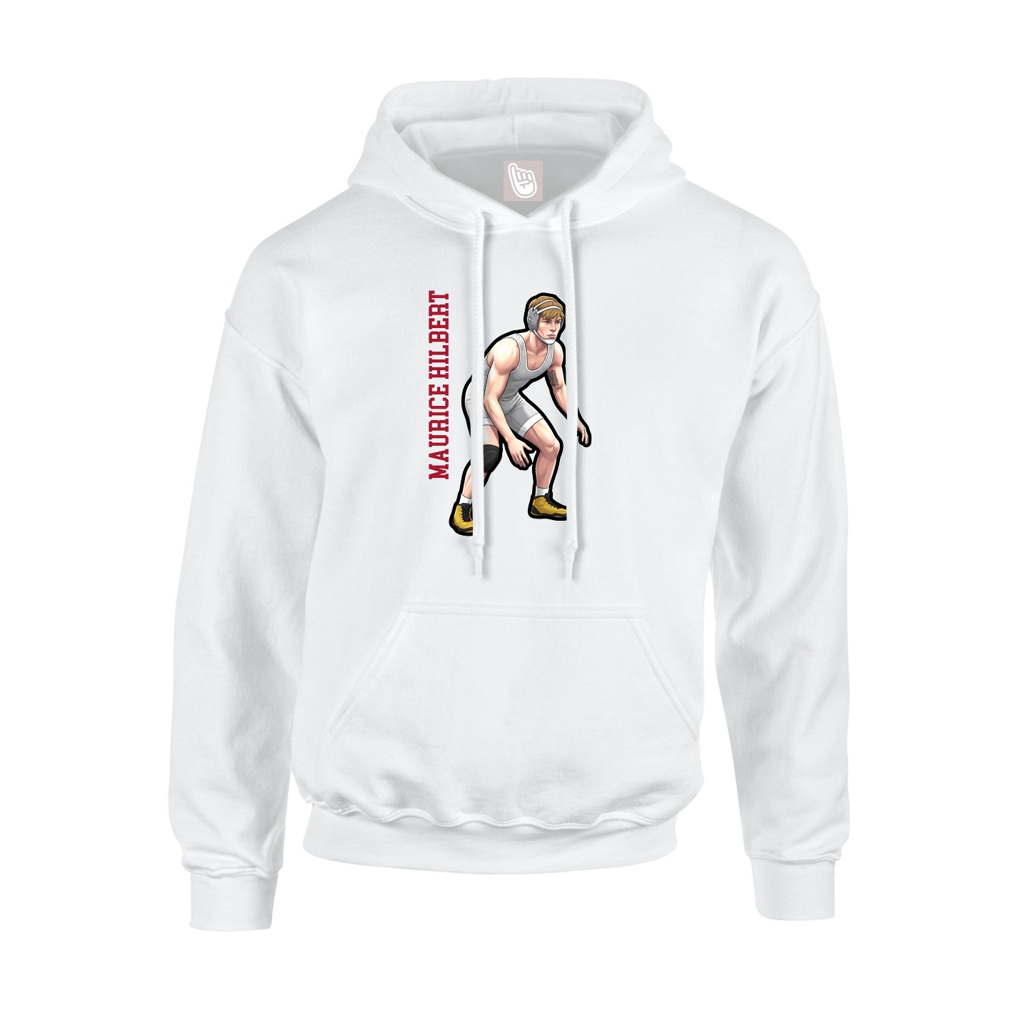 Hoodie — Name Vertical in White