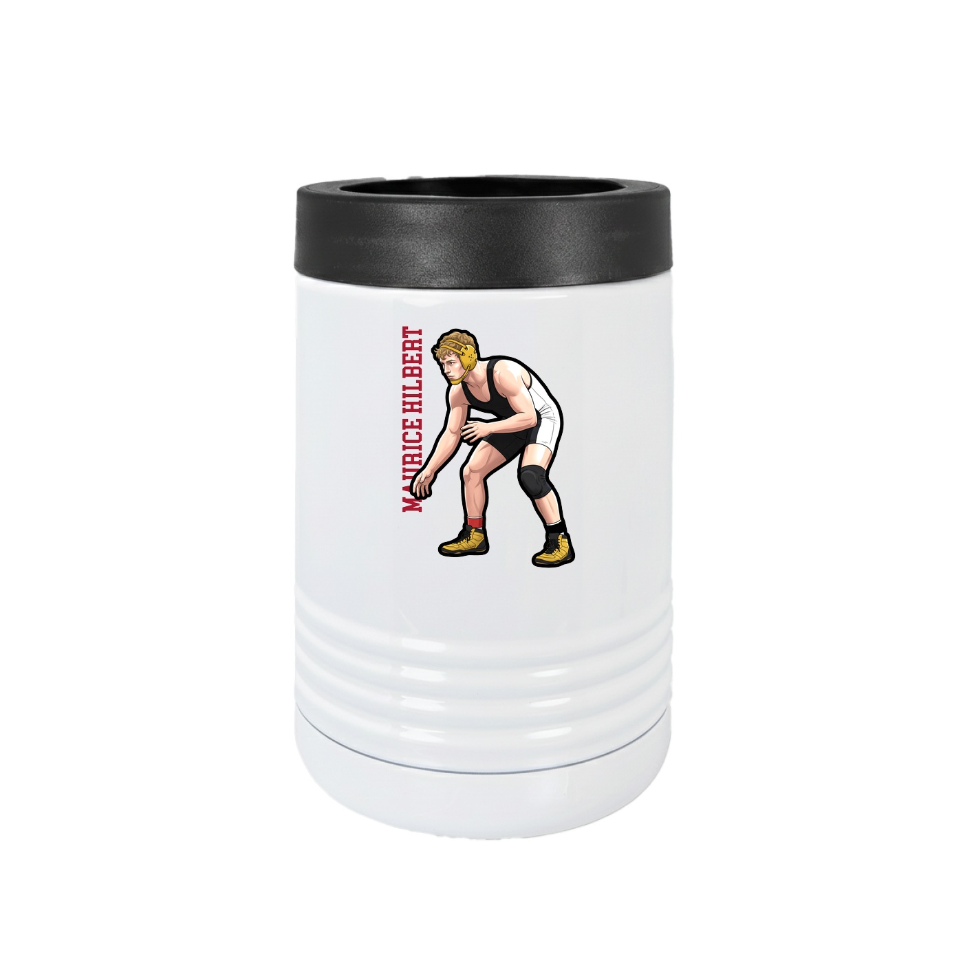 Beverage Holder — Name Vertical in White