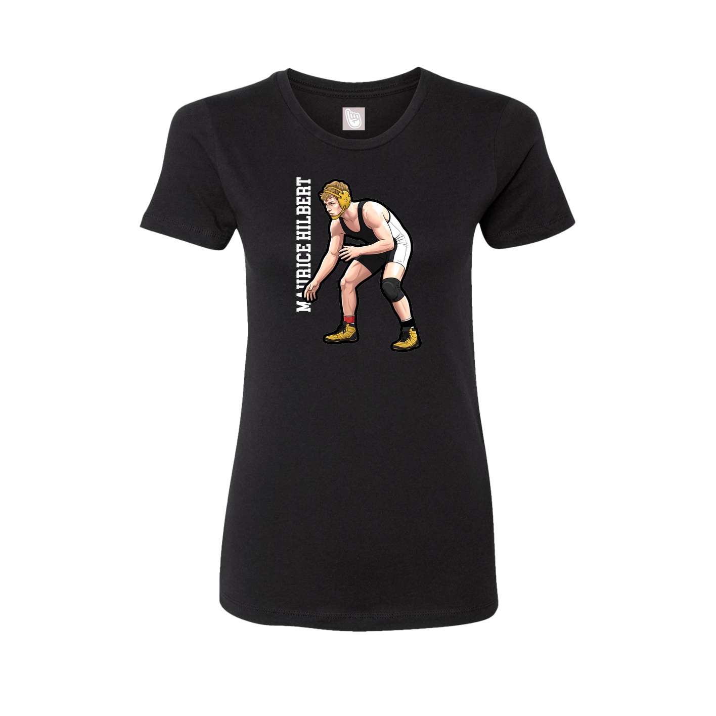 Womens Tee — Name Vertical in Black