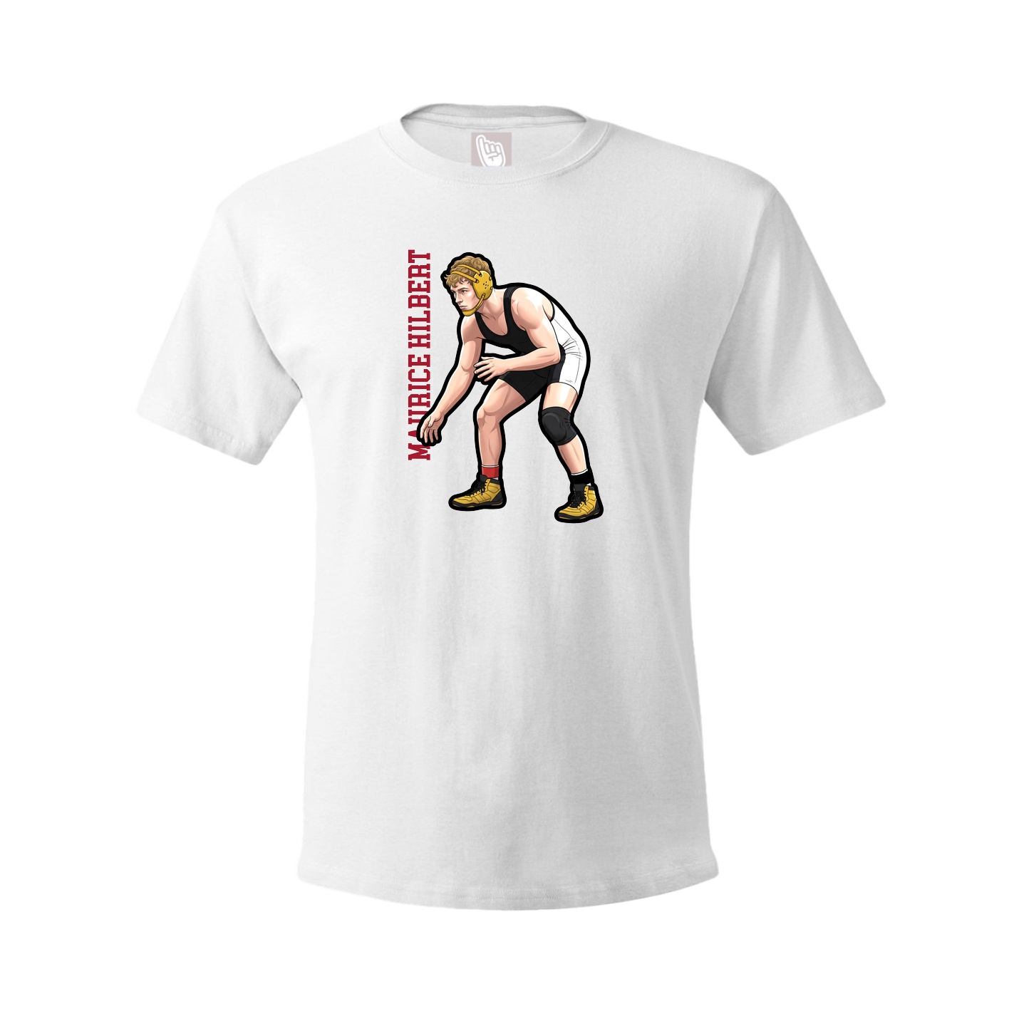 Youth Tee — Name Vertical in White