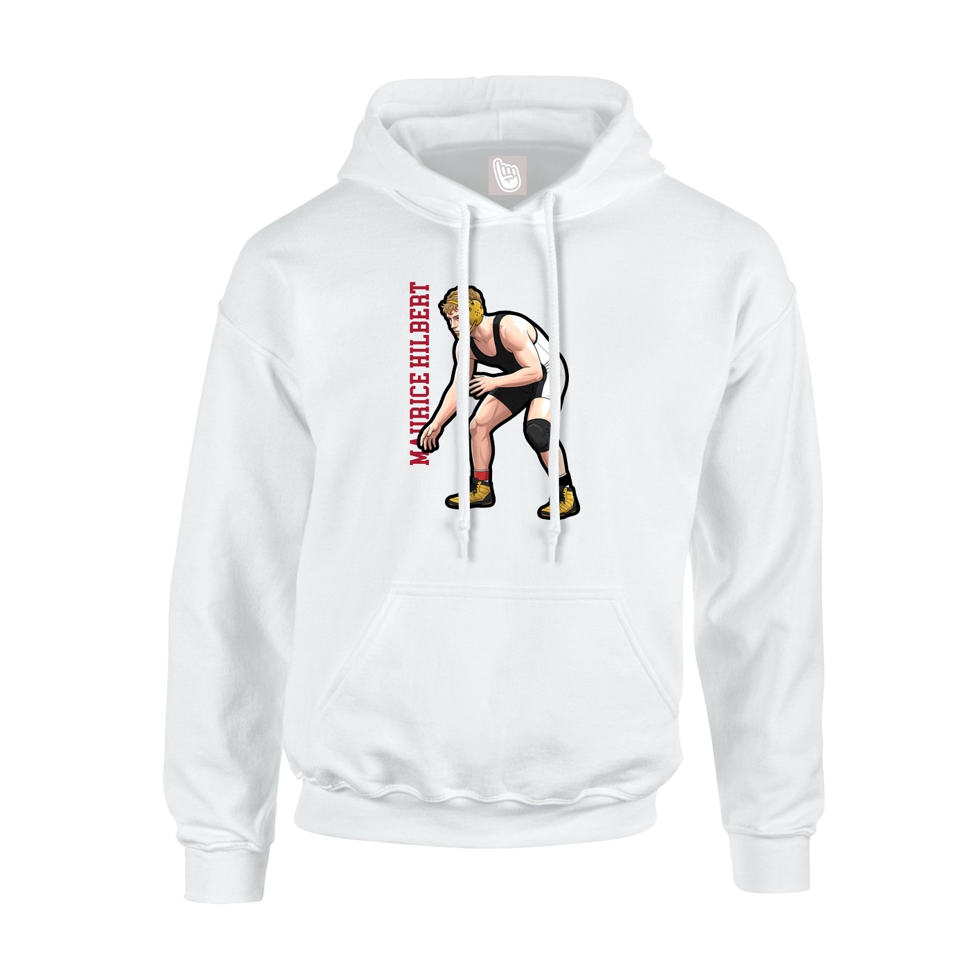Hoodie — Name Vertical in White