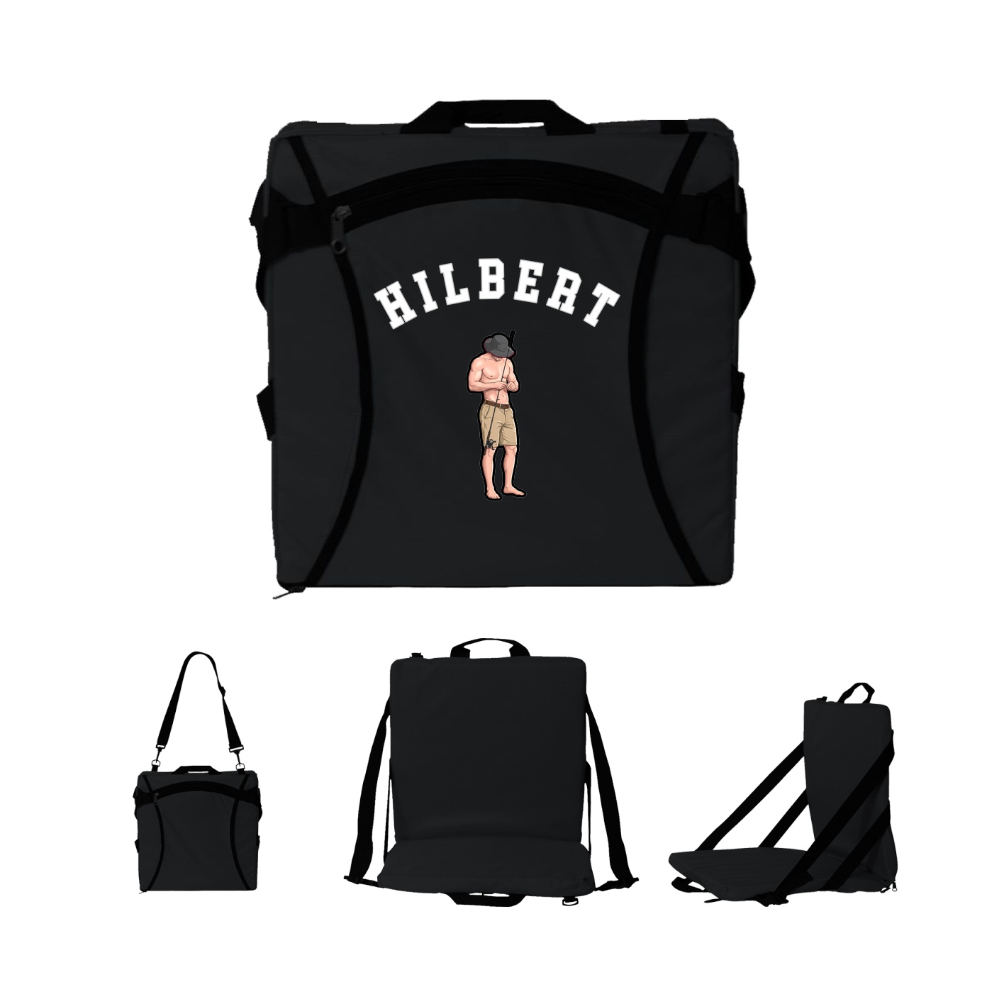 Folding Stadium Seat — Shirsey Arch in Black