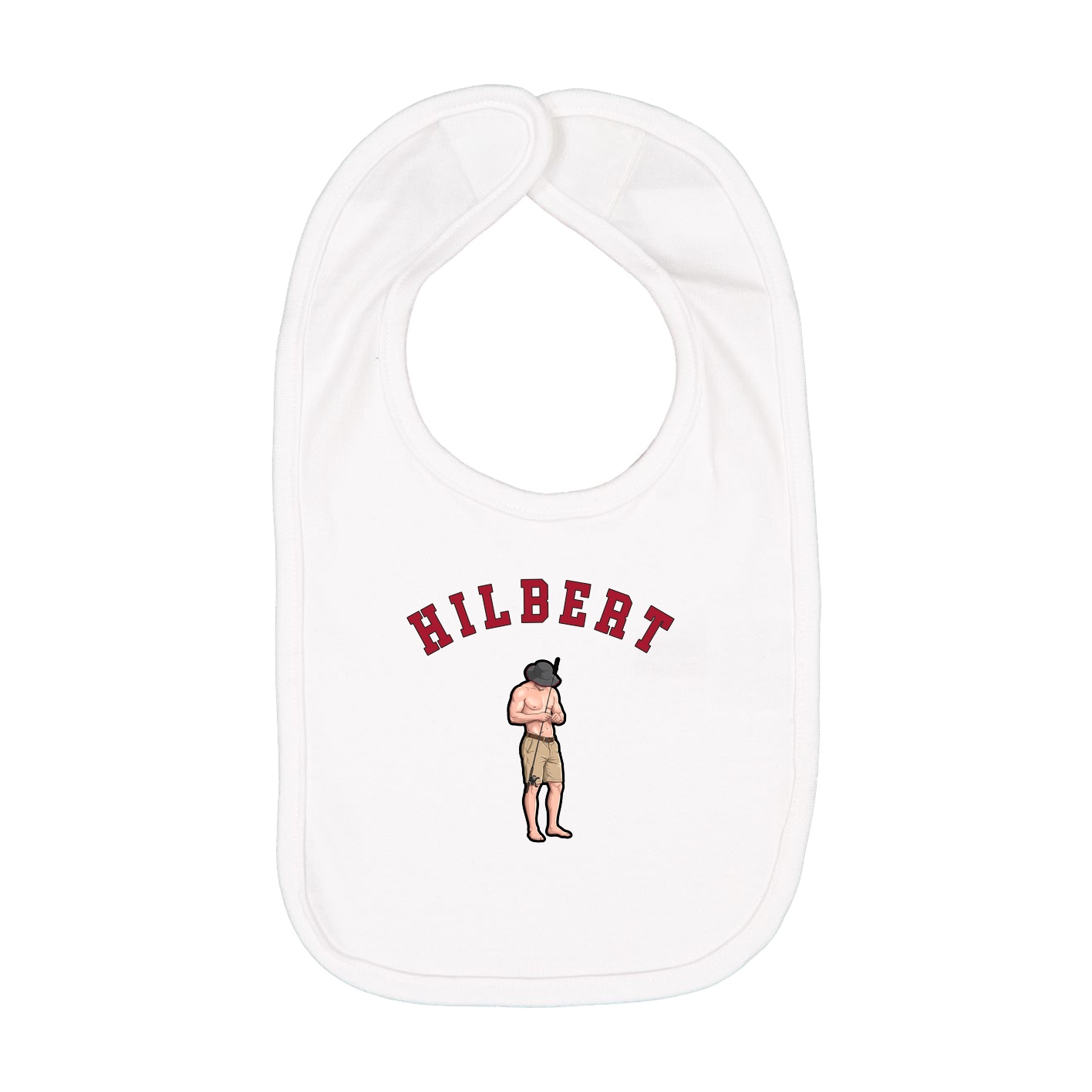 Infant Bib — Shirsey Arch in White