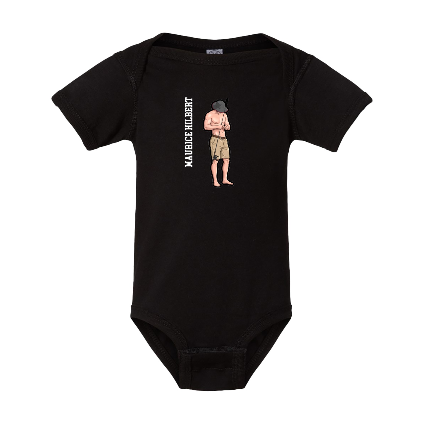 Baby Onesie — Name Vertical in Black