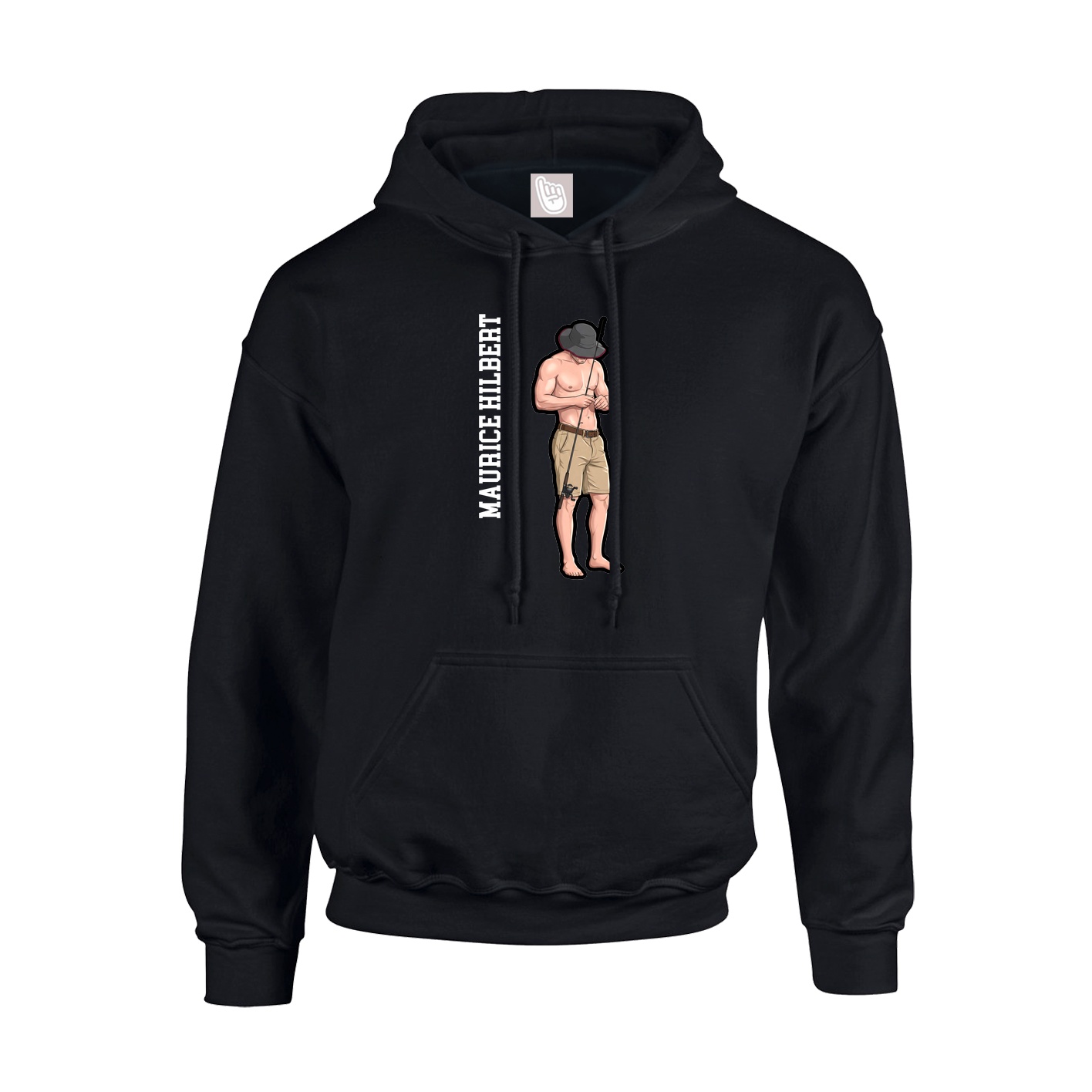 Hoodie — Name Vertical in Black
