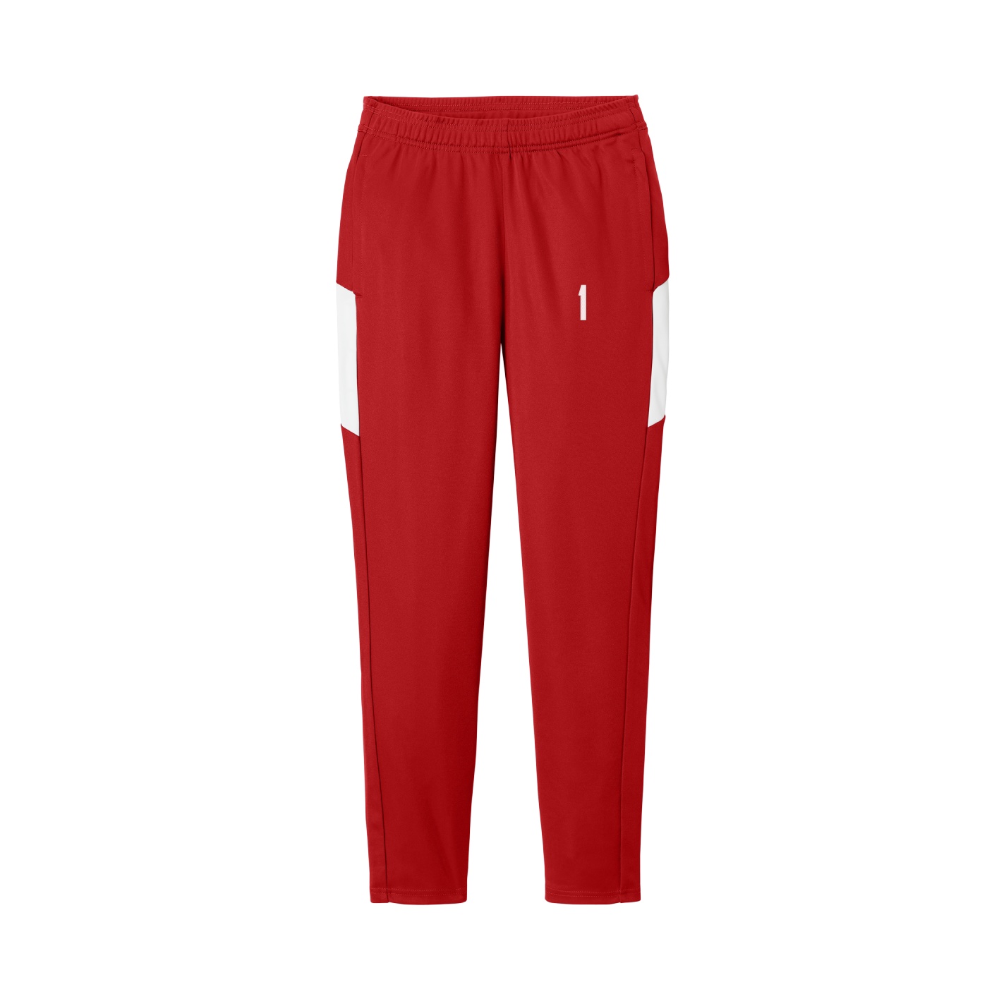 Women's Team Travel Pant — Front Shirsy in Cardinal/White
