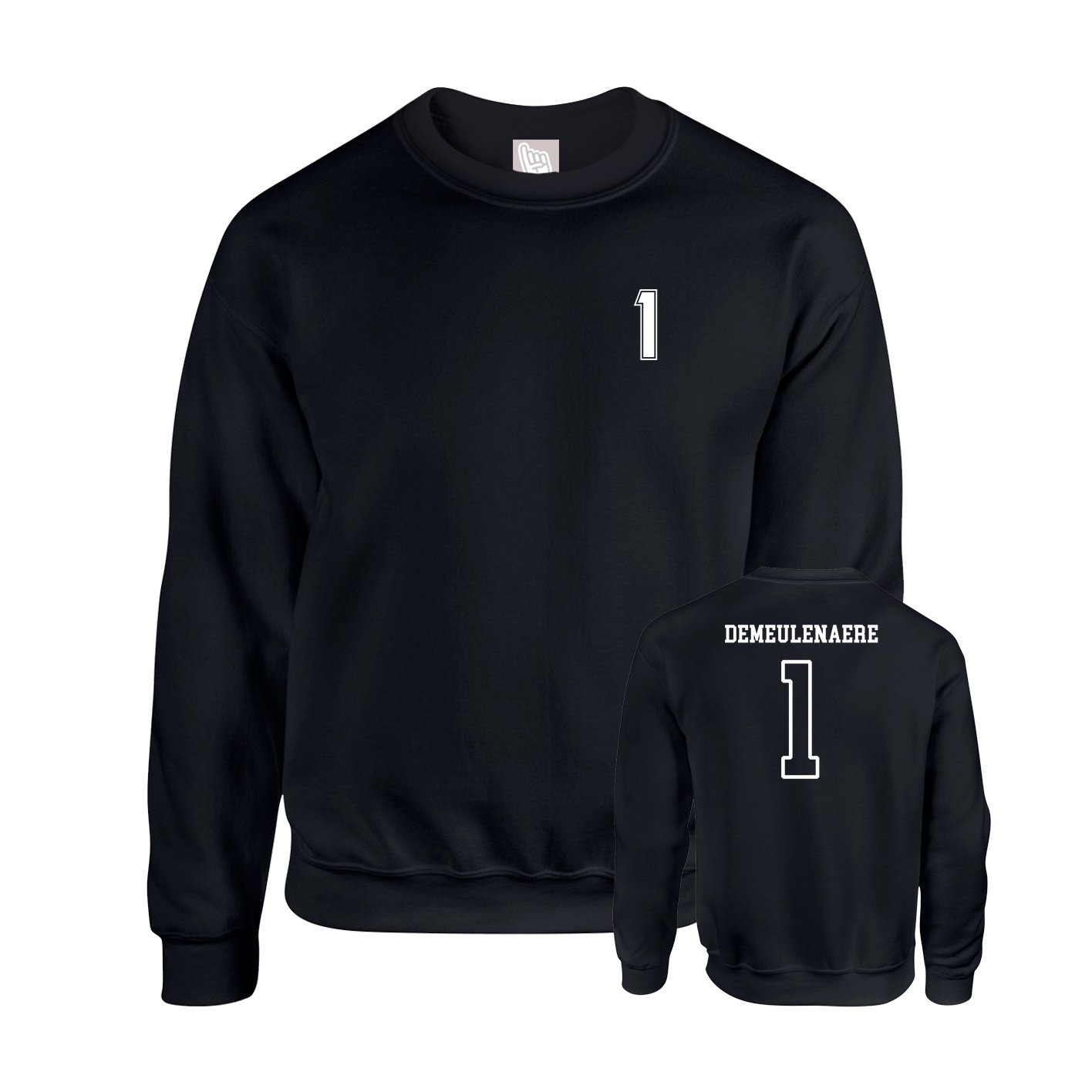 Fleece Crew — Chest Back in Black