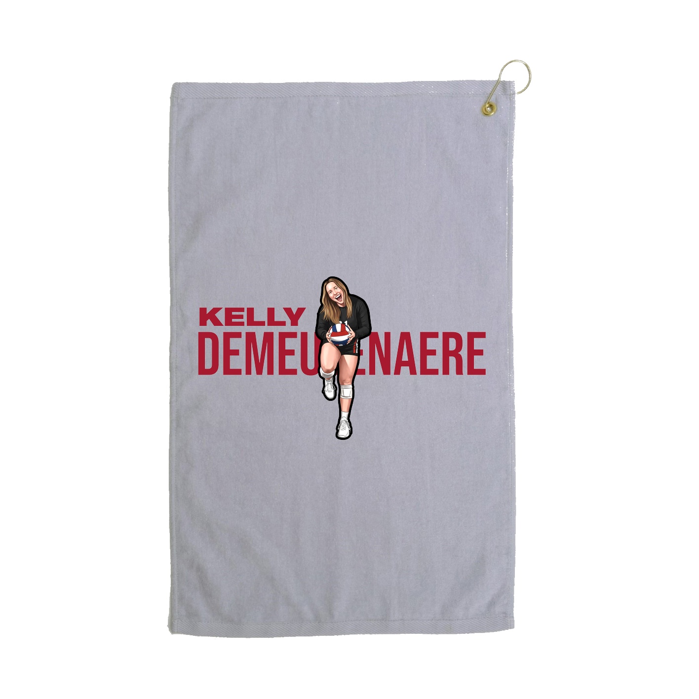 Golf Towel — Player Name in Grey