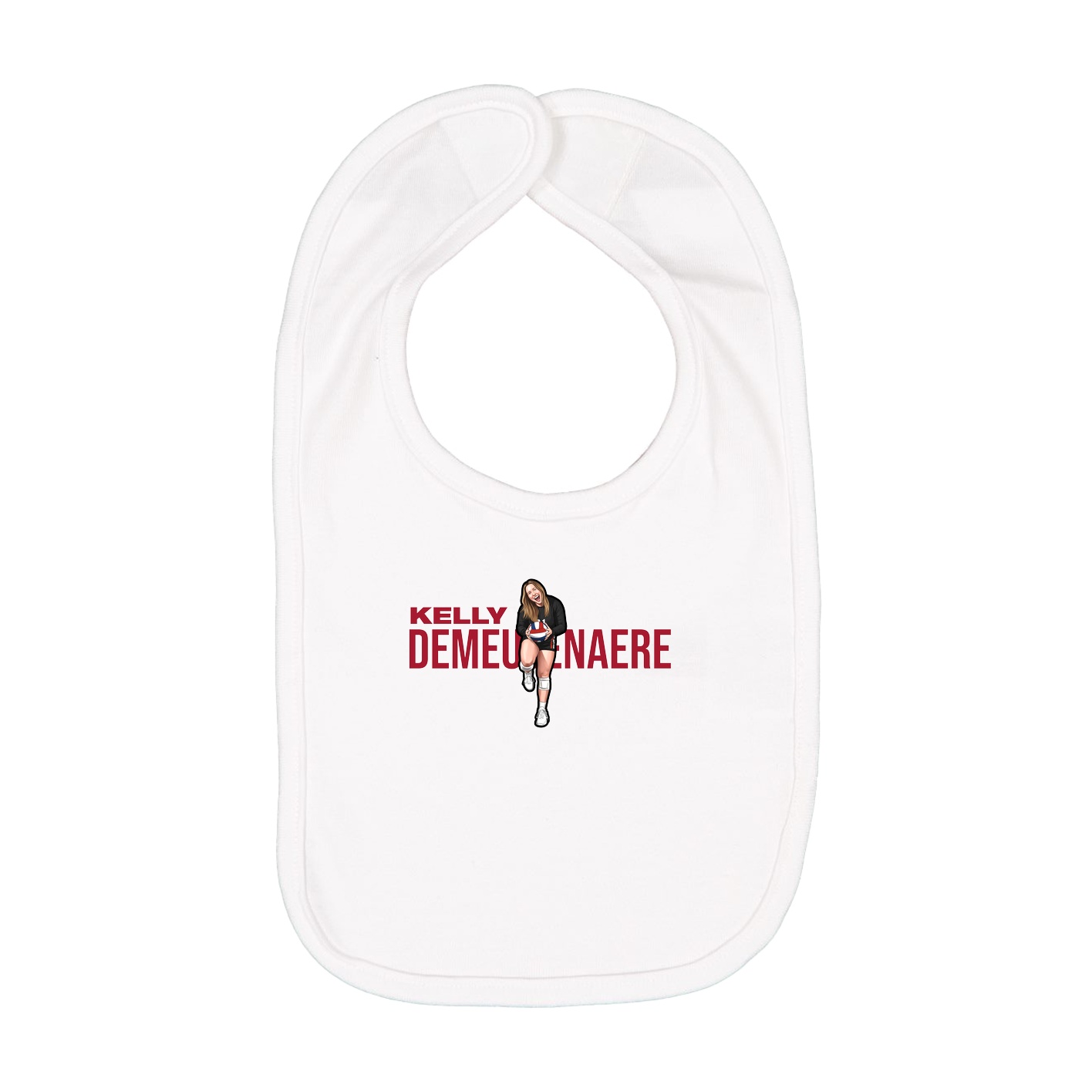 Infant Bib — Player Name in White