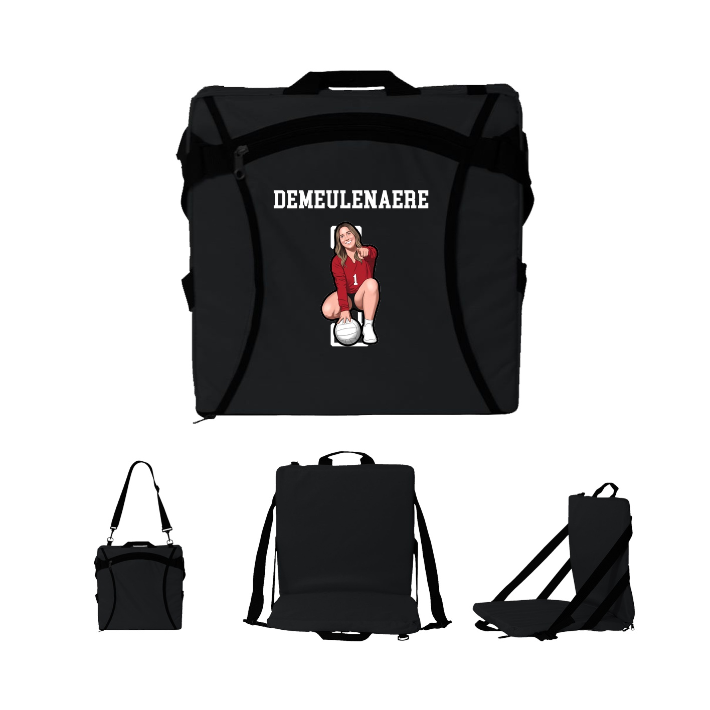 Folding Stadium Seat — Shirsey in Black