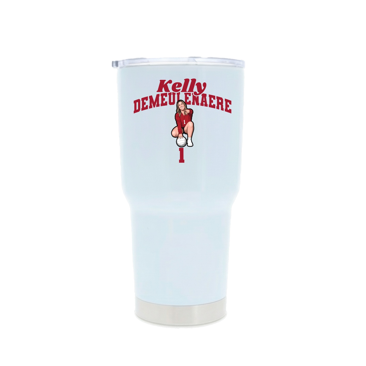 30oz Stainless Steel Tumbler — Signature Arch in White