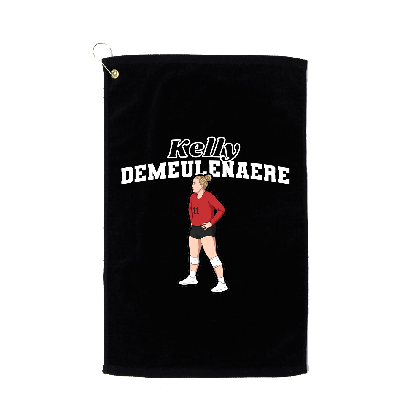 Golf Towel — Name Arch in Black