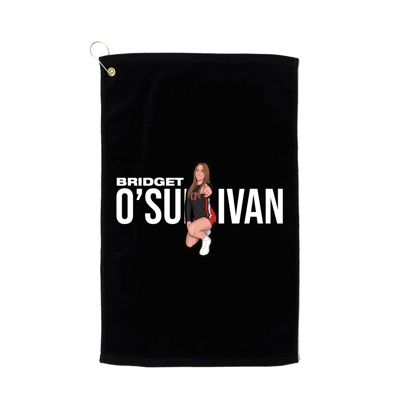 Golf Towel — Player Name in Black
