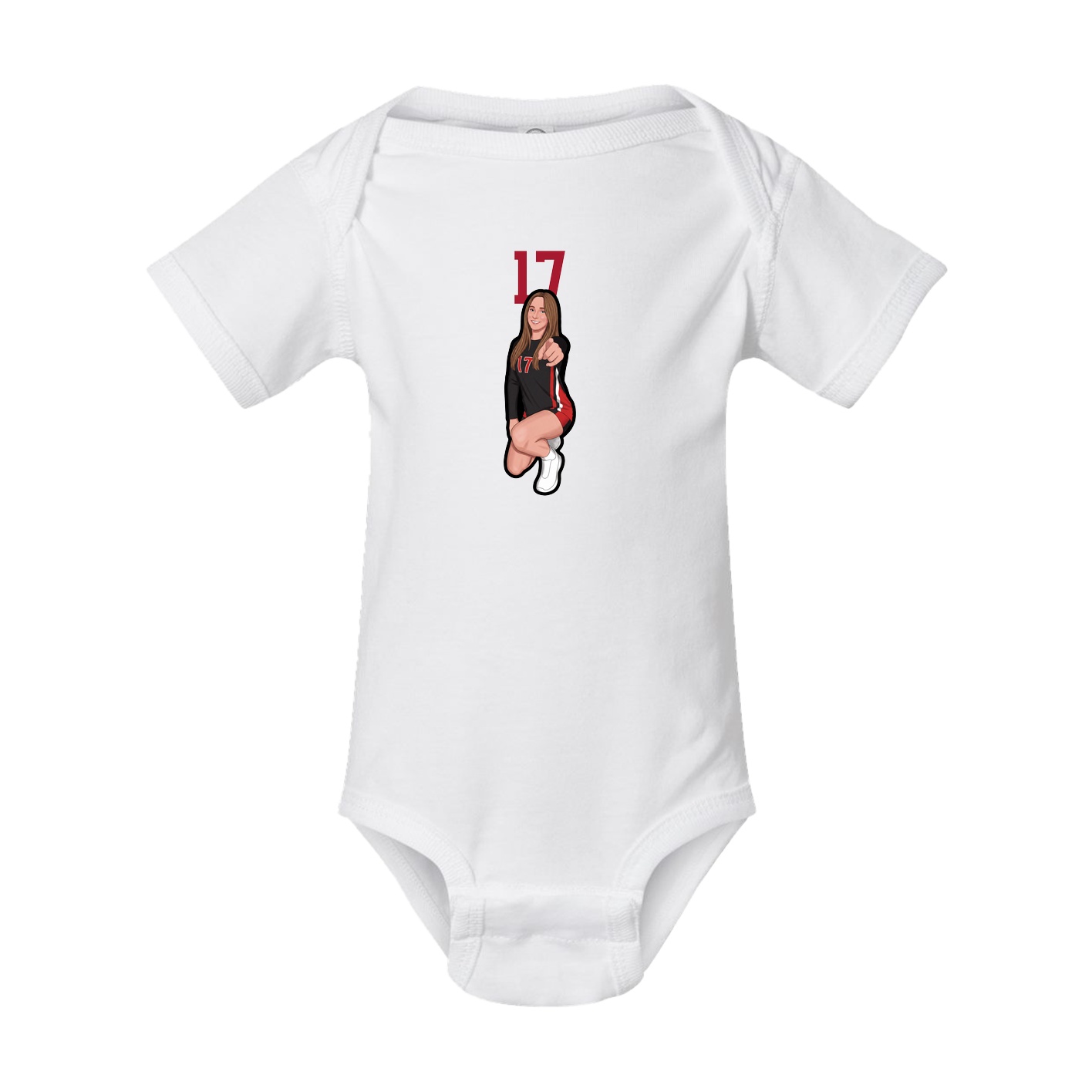 Baby Onesie — Number Top in White