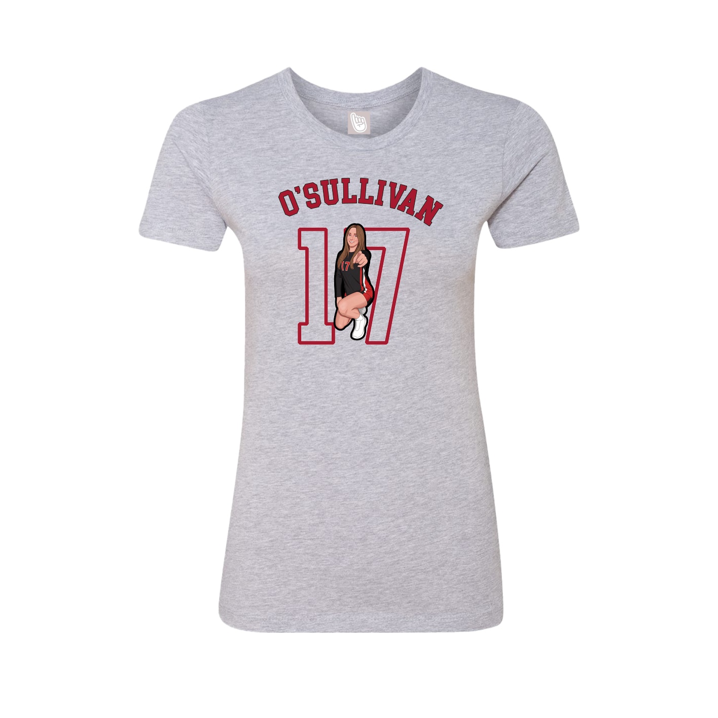 Fitted Women's Tee — Shirsey Arch in Grey