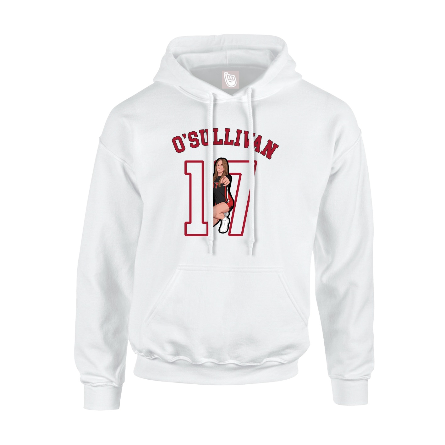 Youth Hoodie — Shirsey Arch in White