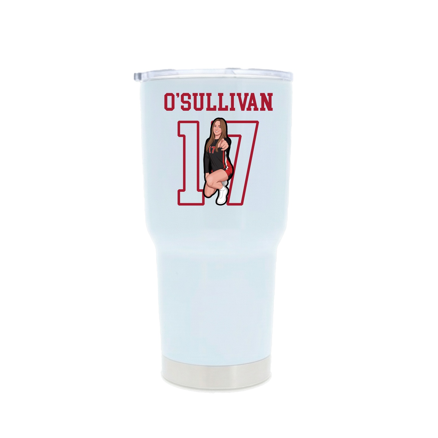 30oz Stainless Steel Tumbler — Shirsey in White