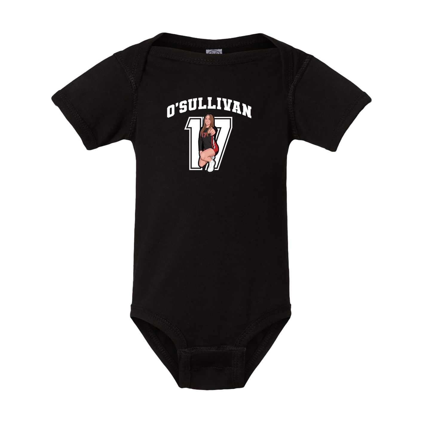 Baby Onesie — Number in Black