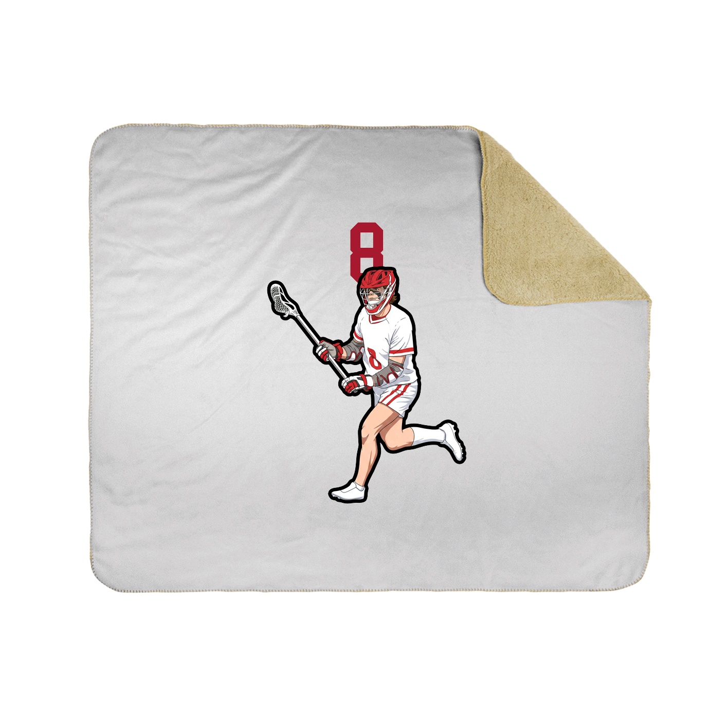 Throw Blanket — Number Top in White