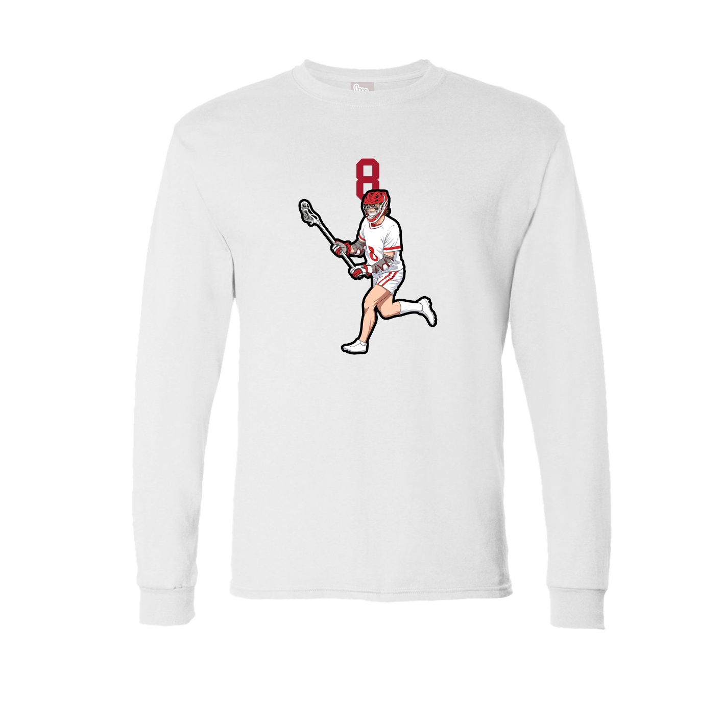Long Sleeve Tee — Number Top in White