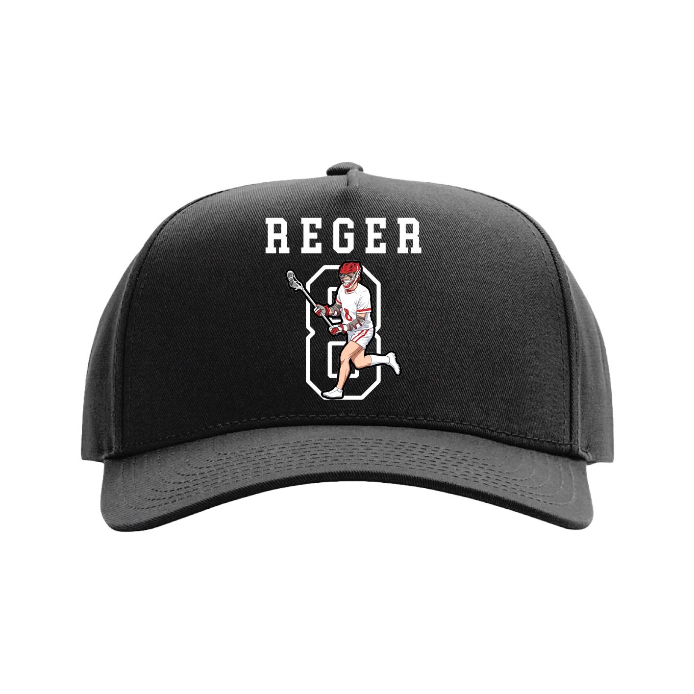Full Fabric Five-Panel Champ Cap — Shirsey in Black
