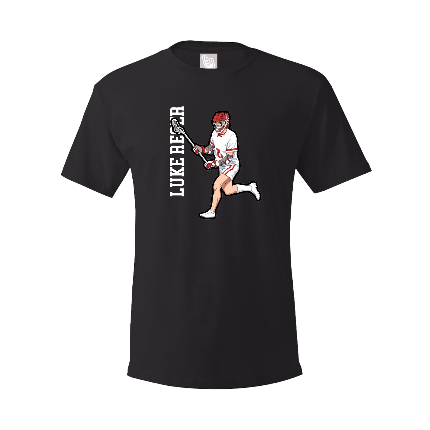 Youth Tee — Name Vertical in Black