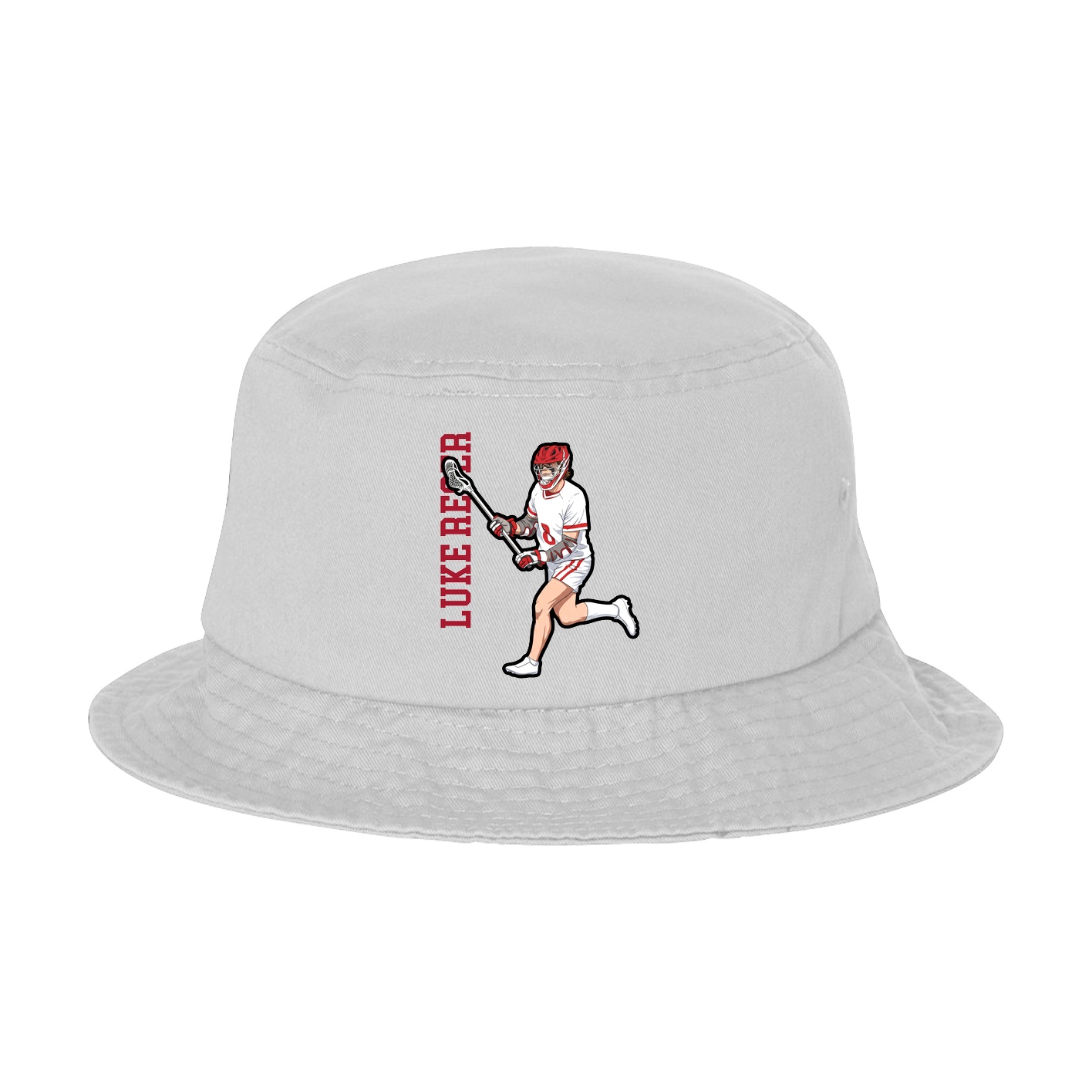 Bucket Cap — Name Vertical in White