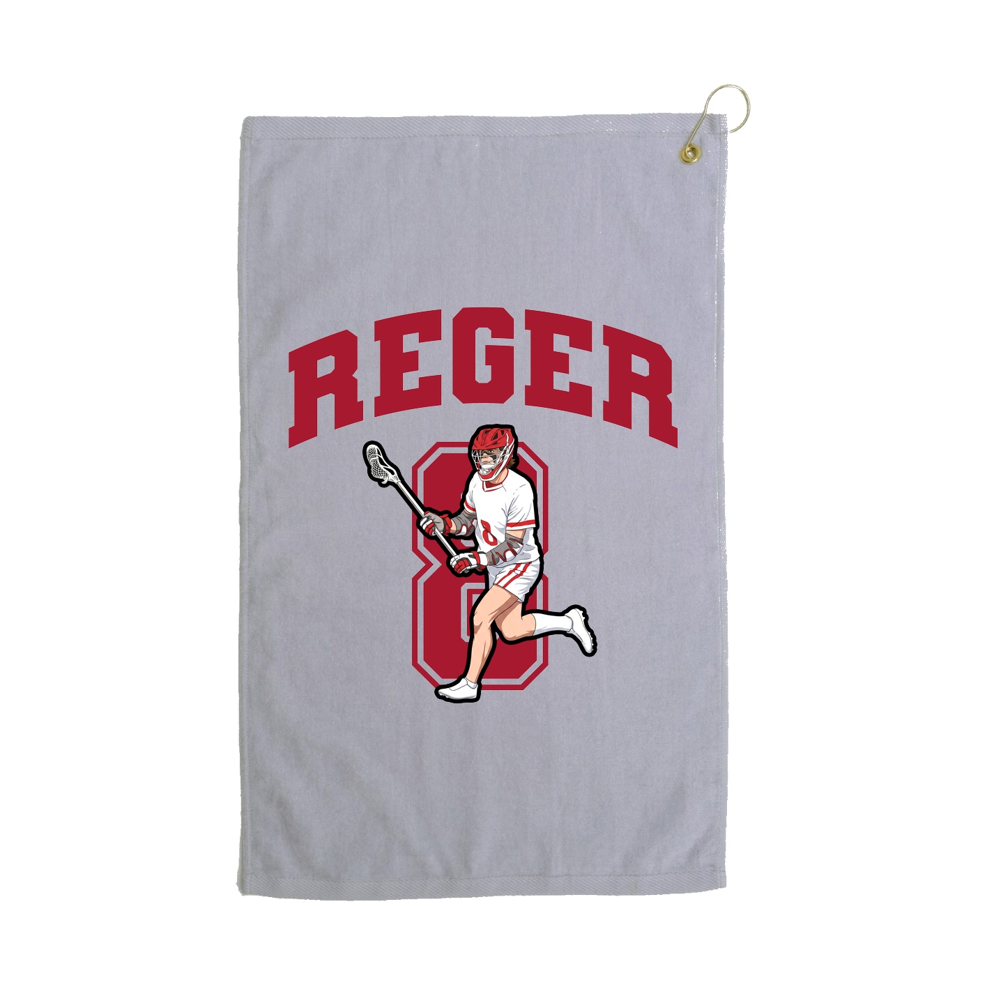 Golf Towel — Number in Grey