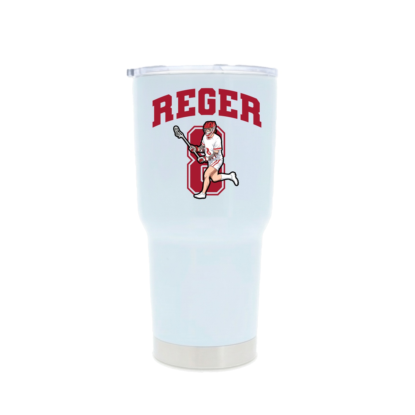 30oz Stainless Steel Tumbler — Number in White