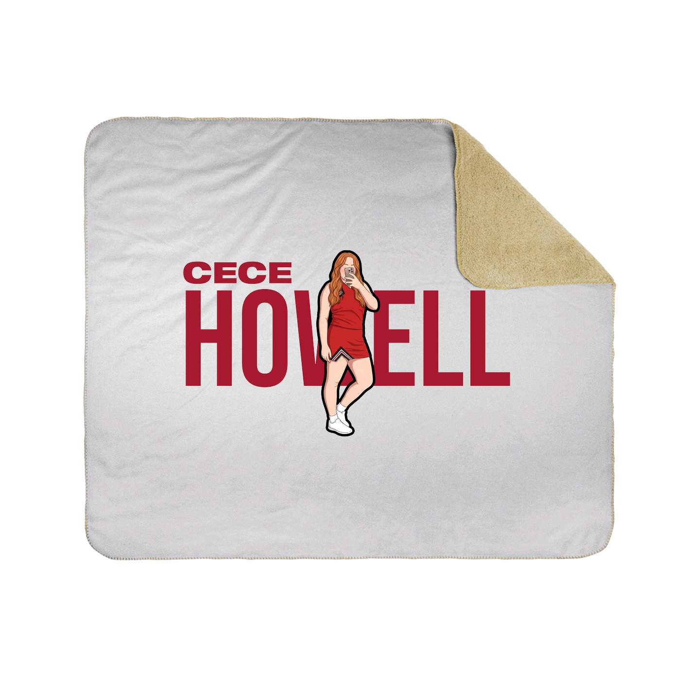 Throw Blanket — Player Name in White
