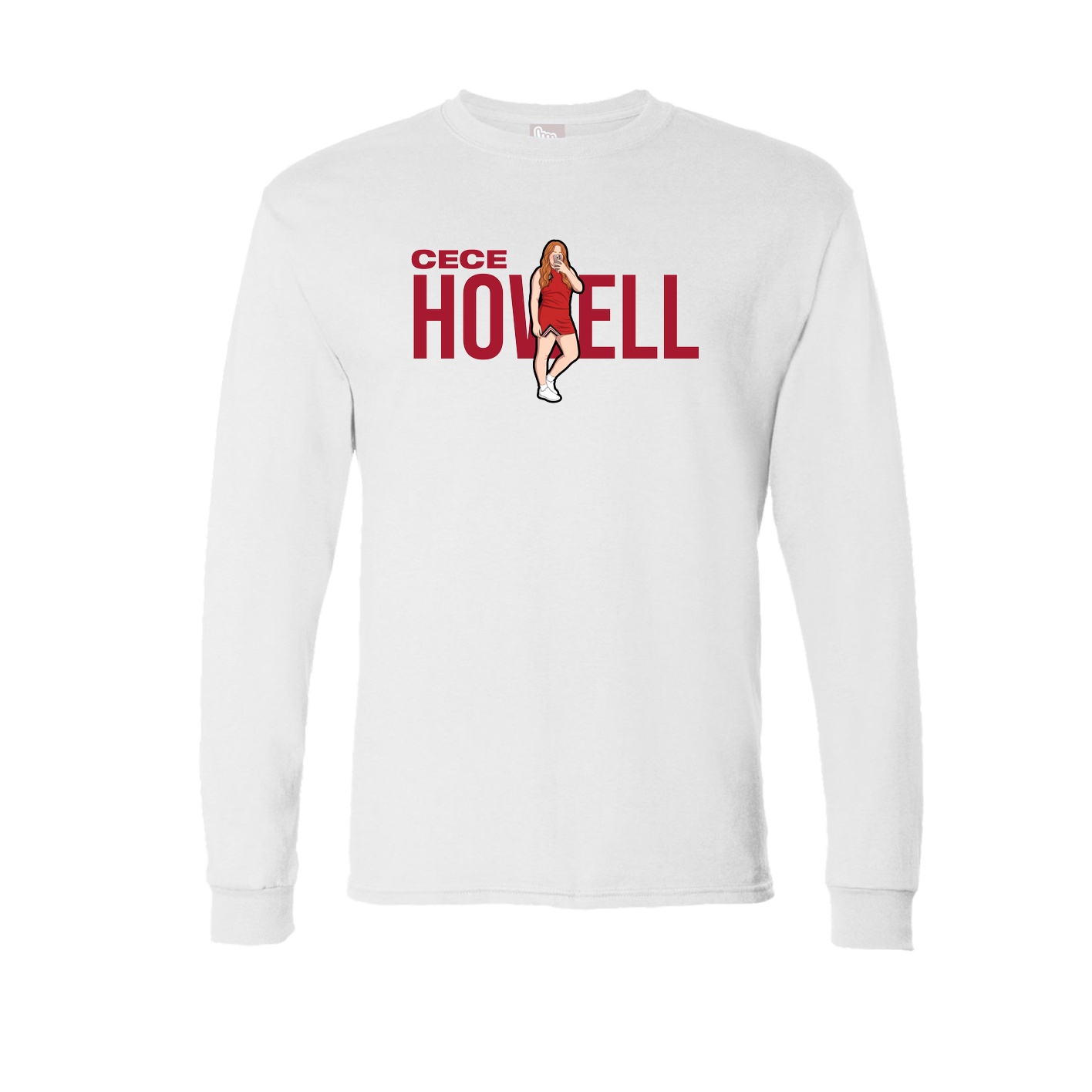 Long Sleeve Tee — Player Name in White