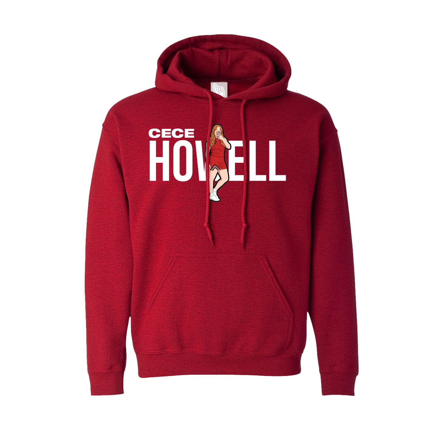 Hoodie — Player Name in Crimson