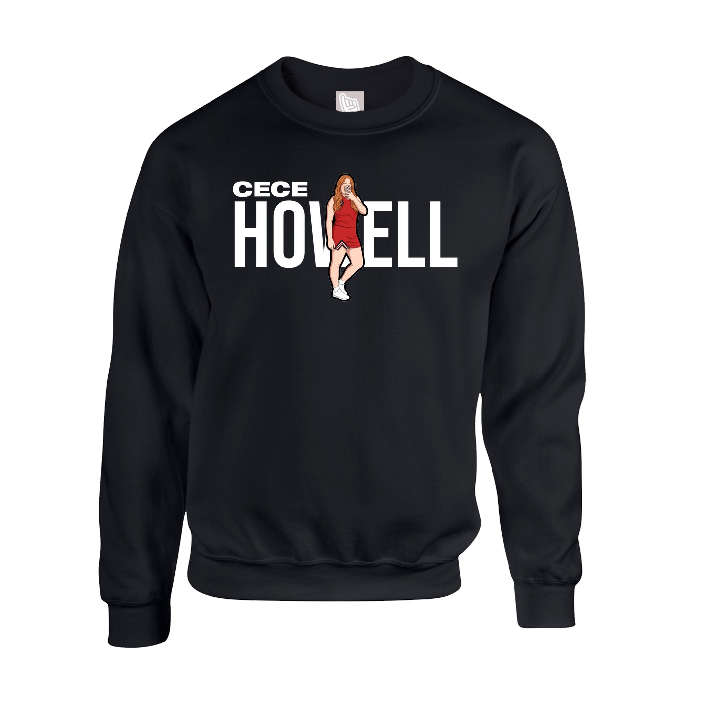 Fleece Crew — Player Name in Black