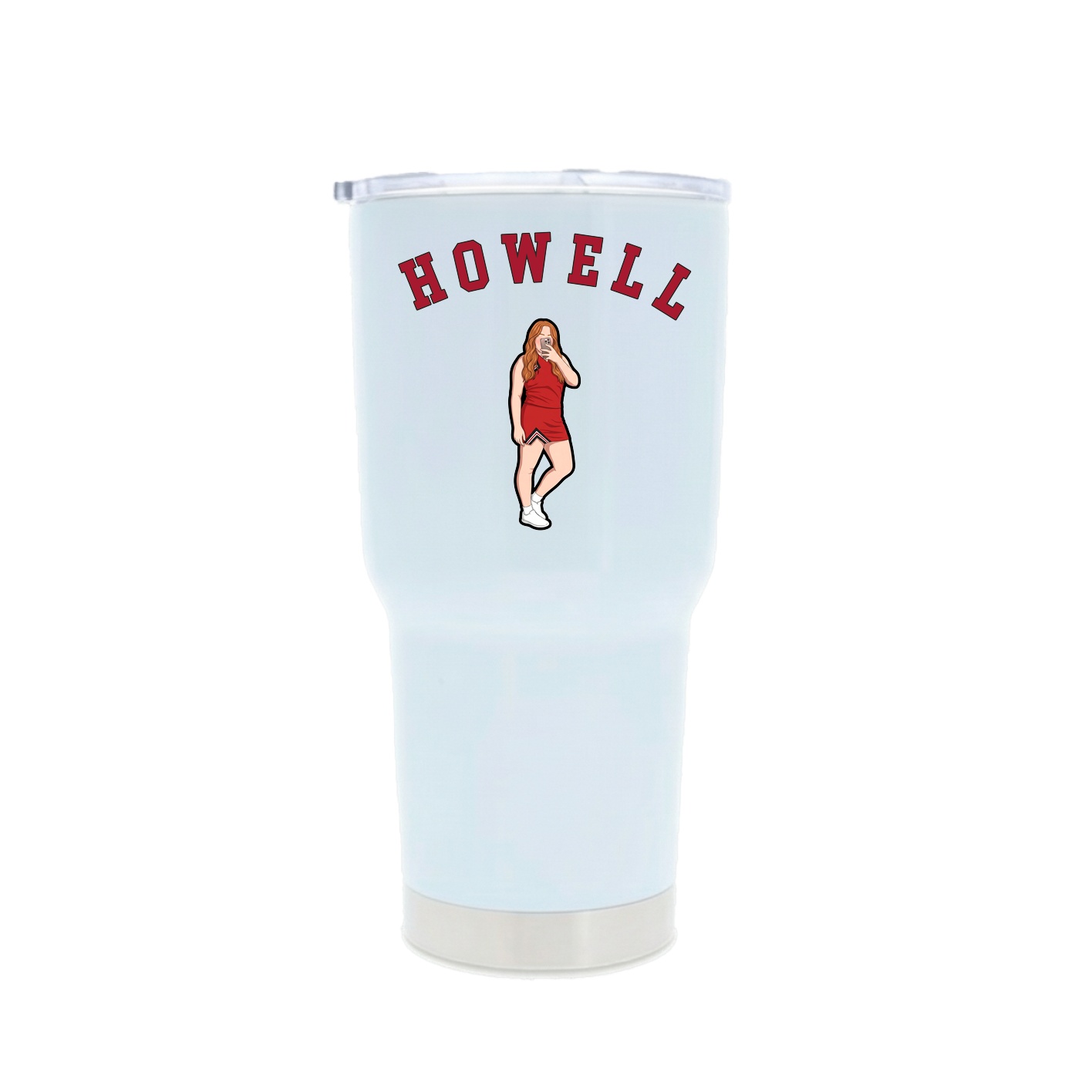 30oz Stainless Steel Tumbler — Shirsey Arch in White